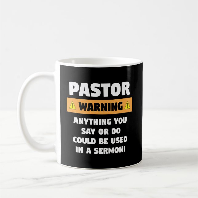 Mug Drôle Pastor Avertissement Sermon Cadeau Pour Un P (Gauche)
