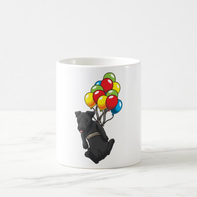 Mug Drôle Patterdale Terrier Chien Avec Ballons (Centre)