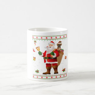 Mug Drôle Père Noël Boxer Dog Présente Joyeux Noël