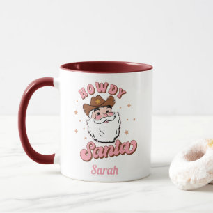 Mug Drôle Père Noël Cowboy Texas Noël