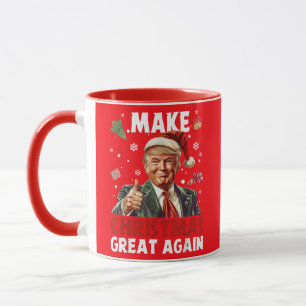 Mug Drôle Père Noël Trump Rendre Noël super rouge