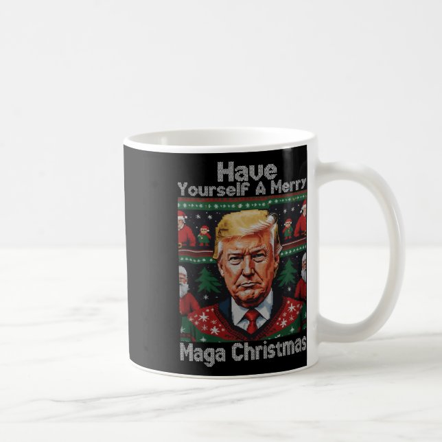 Mug Drôle Père Noël Trump S'Est Joyeux Noël (Droite)