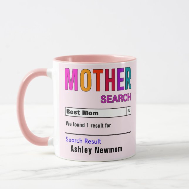 Mug Drôle personnalisé Meilleur cadeau maman (Gauche)