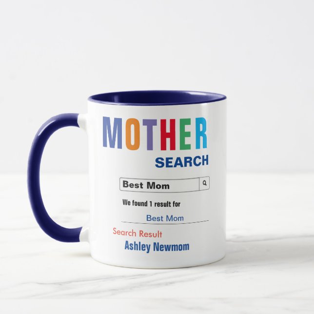 Mug Drôle personnalisé Meilleur cadeau maman (Gauche)