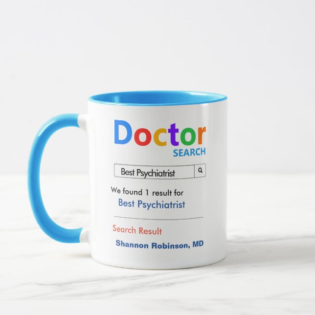 Mug Drôle personnalisé meilleur cadeau psychiatre (Gauche)