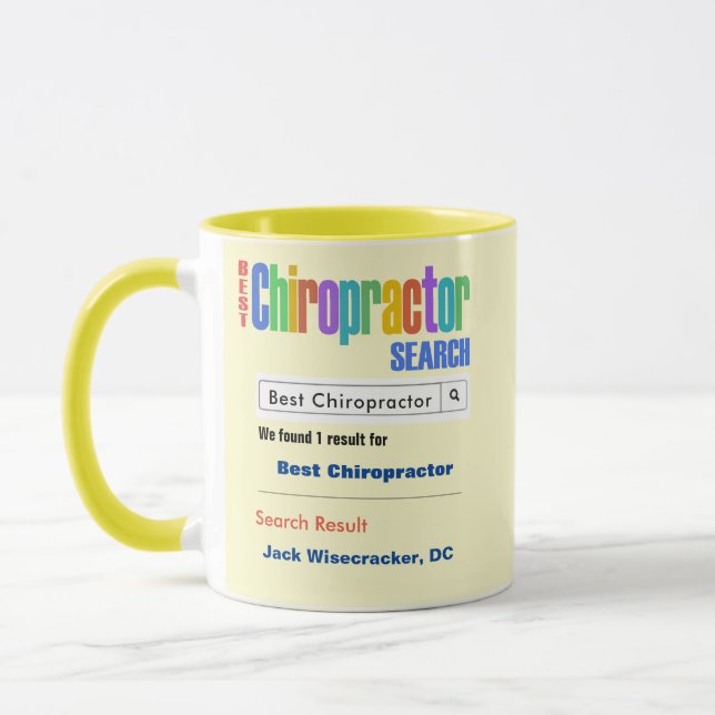 Mug Drôle personnalisé meilleur chiropraticien cadeau  (Gauche)