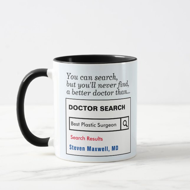 Mug Drôle personnalisé Meilleur Docteur Chirurgien Pla (Gauche)
