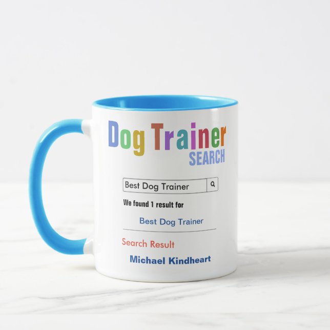 Mug Drôle personnalisé Meilleur Entraîneur de chien Mu (Gauche)