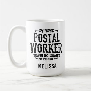 Mug Drôle Personnalisé Retraité Nom Du Travailleur Pos