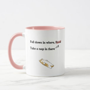 Mug Drôle Phrase Goblin Mode Napping Chat Verre Froste
