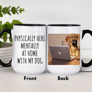 Mug Drôle Physiquement Ici Mentalement À La Maison Ave