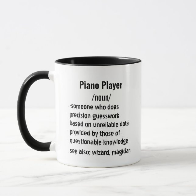Mug Drôle Piano Player Définition cadeaux pour les fem (Gauche)