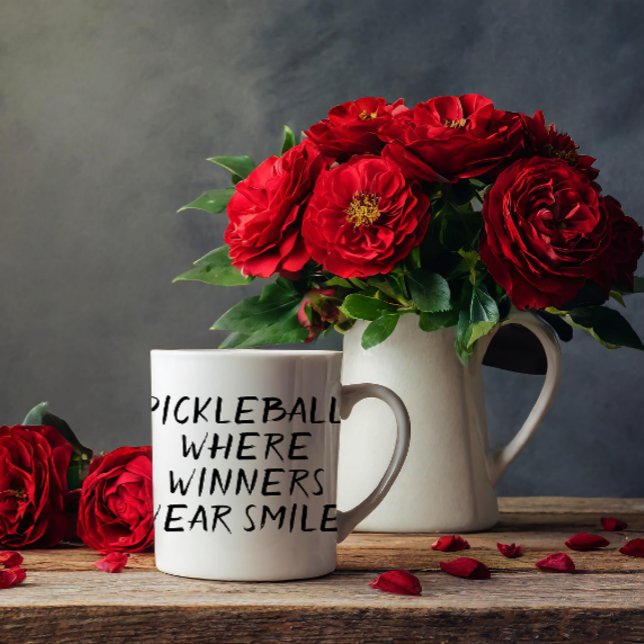 Mug Drôle Pickleball où les gagnants portent le sourir (Créateur téléchargé)