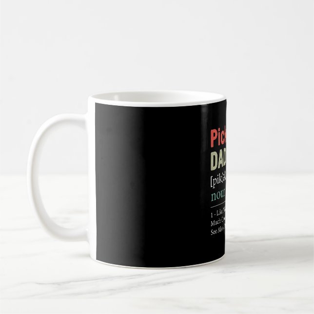 Mug Drôle Pickleball Papa Définition Fête des Pères (Gauche)