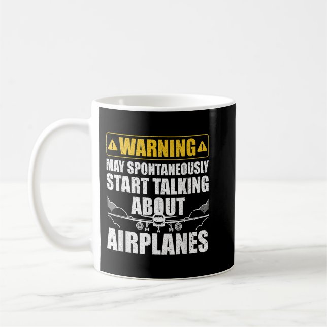 Mug Drôle Pilote Art Pour Hommes Femmes Pilote Aéronef (Gauche)