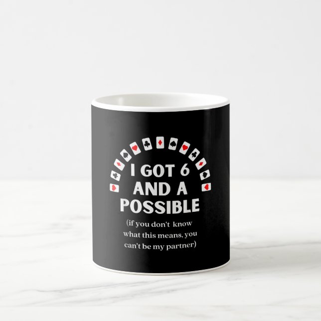 Mug Drôle Pique J'Ai Six Et Une Carte De Jeu Possible (Centre)