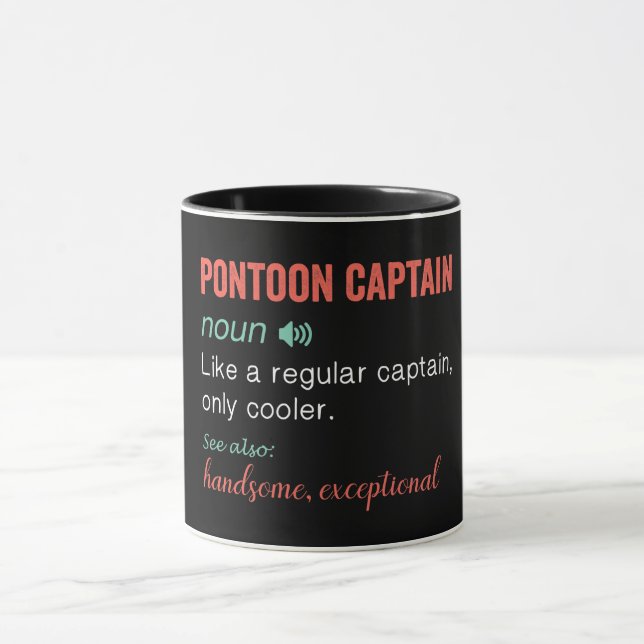 Mug Drôle Ponton Capitaine Définition (Centre)