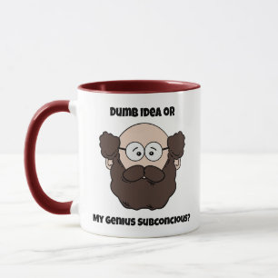 Mug Drôle Porteur Professeur Caricature, Génie ou Dumb