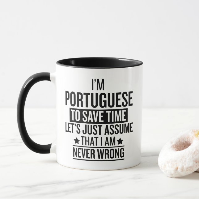 Mug Drôle Portugais (Avec donut)