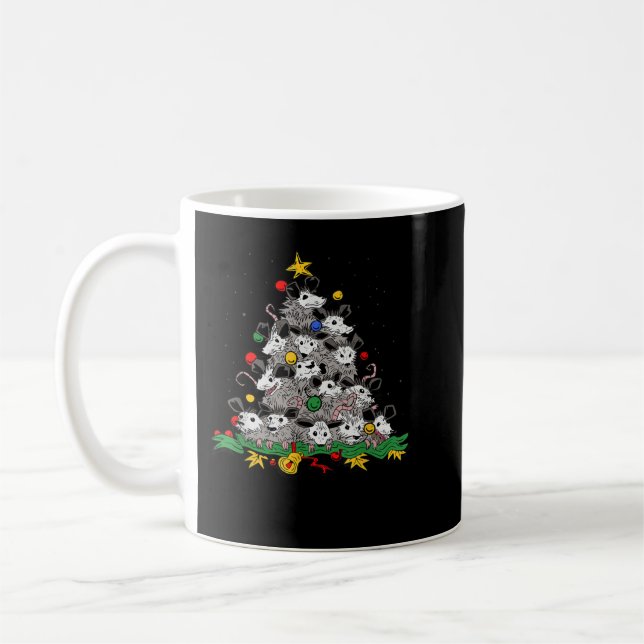 Mug Drôle Possum Arbre de Noël Ornament Décor Opossum (Gauche)