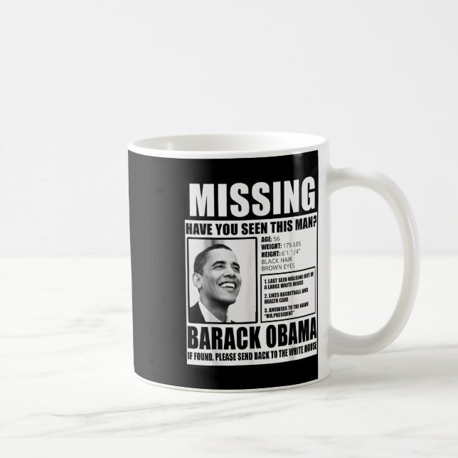 Mug Drôle Poster libéral de Barack Obama (Droite)