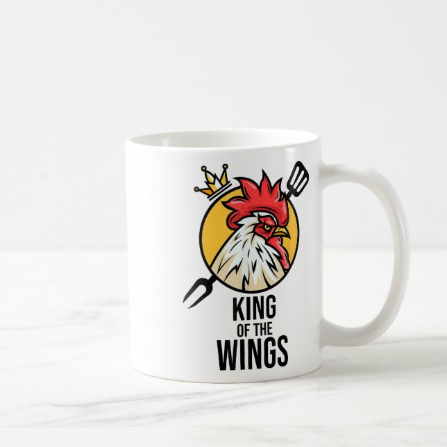 Mug Drôle poulet Roi ailes Fans Bbq Drumstick Don F (Droite)