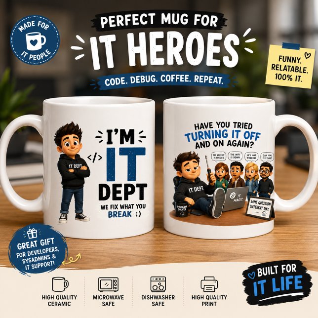 Mug drôle pour le département informatique - Progr (Créateur téléchargé)