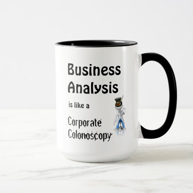 Mug Drôle pour les analystes d'affaires (Droite)