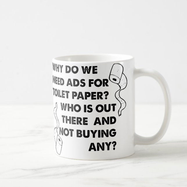 Mug Drôle pour les Publicités de Papier Toilette (Droite)