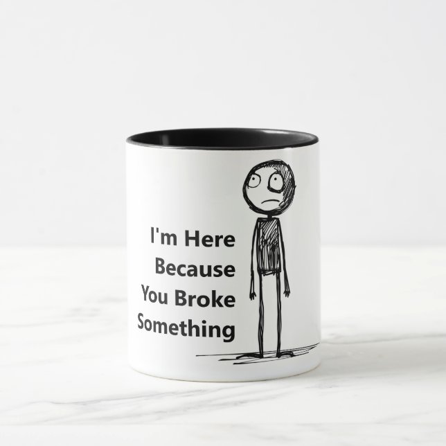 Mug Drôle pour un informaticien. (Centre)