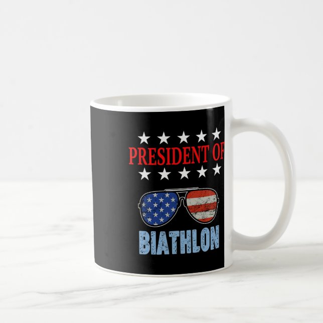 Mug Drôle Président De Biathlon Phrase. Biathlon Begin (Droite)