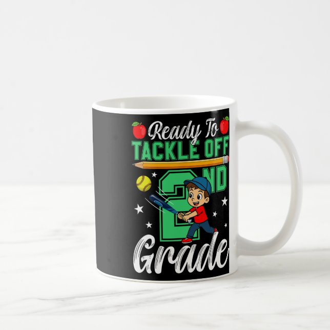 Mug Drôle Prêt À S'attaquer À La 2e Année Ck Dou Softl (Droite)
