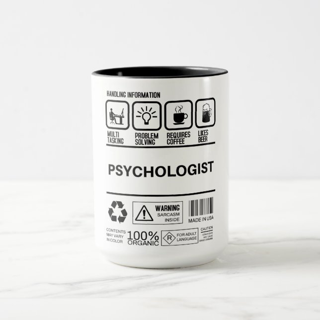 Mug Drôle Psychologue Handling Information (Centre)