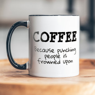 Mug Drôle Punching Frowé Sur Sarcastique