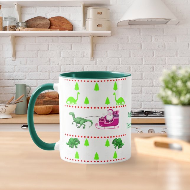 Mug Drôle Pyjama de Noël Dinosaur, fête de Noël (Créateur téléchargé)