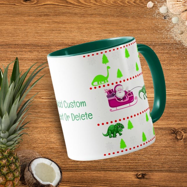 Mug Drôle Pyjama de Noël Dinosaur, fête de Noël (Créateur téléchargé)