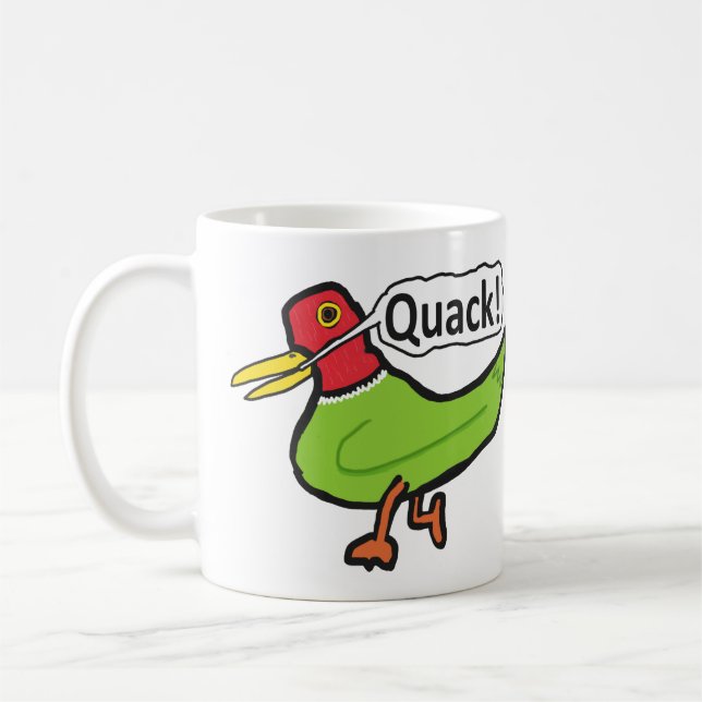 Mug Drôle Quacking de canard (Gauche)
