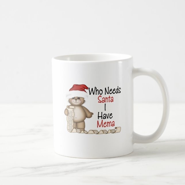 Mug Drôle qui a besoin de Père Noël Mema (Droite)