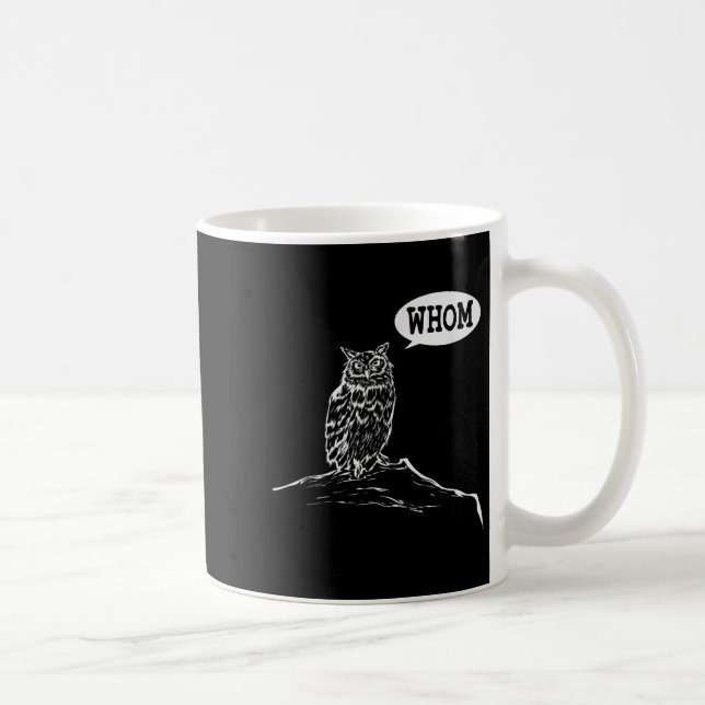Mug Drôle Qui Hibou Grammar Englieacher (Droite)