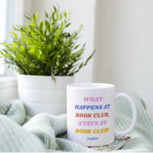 Mug Drôle Quote Club Livre Coloré Nom