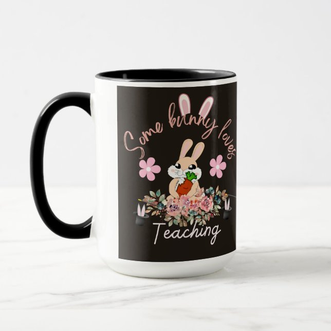 Mug drôle qu'un lapin aime enseigner (Gauche)