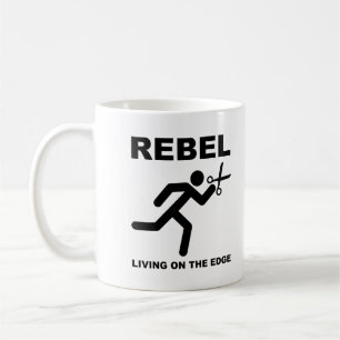 Mug Drôle Rebelle sur le Bord