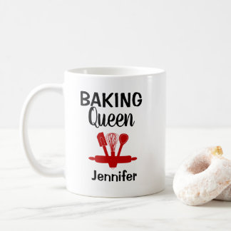 Mug Drôle Reine de cuisson personnalisée
