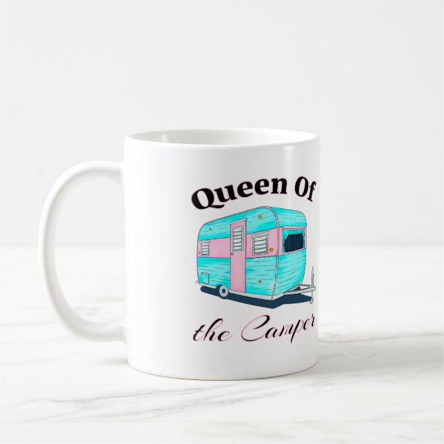 Mug Drôle Reine Du Camper RV (Gauche)