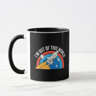 Mug Drôle Retro Je suis sorti de cette fusée spatiale
