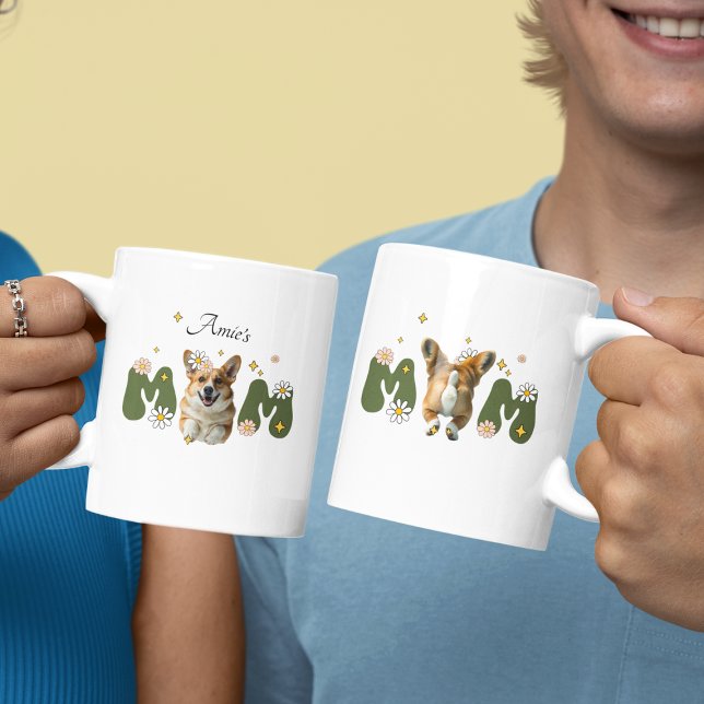Mug Drôle rétro mignon chiot Corgi maman chien (corgi mug)