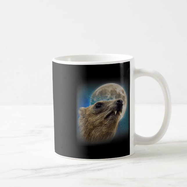 Mug Drôle Rock Hyrax Avec Mème Lune (Droite)