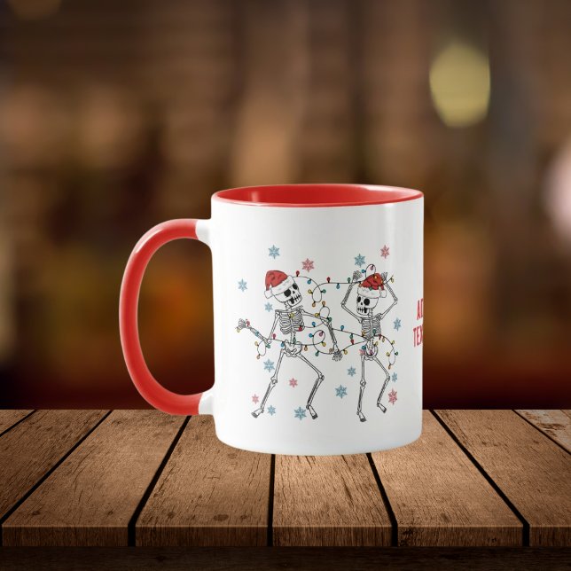 Mug Drôle Rocny Éffrayant Danser Squelette Noël (Créateur téléchargé)