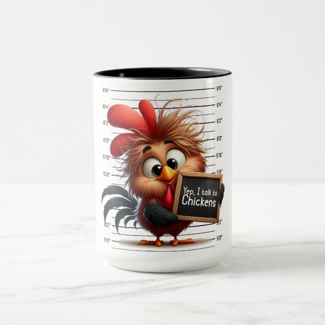 Mug Drôle Rooster Au Département De Police. (Centre)