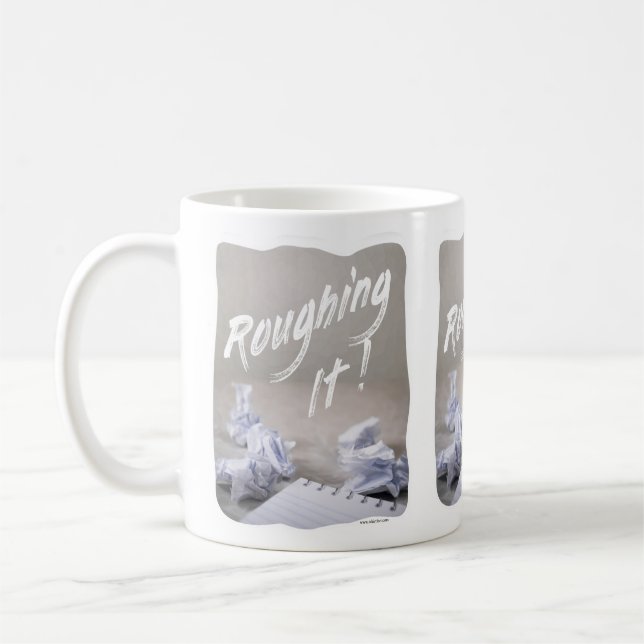 Mug Drôle Rough Draft Auteur Slogan (Gauche)